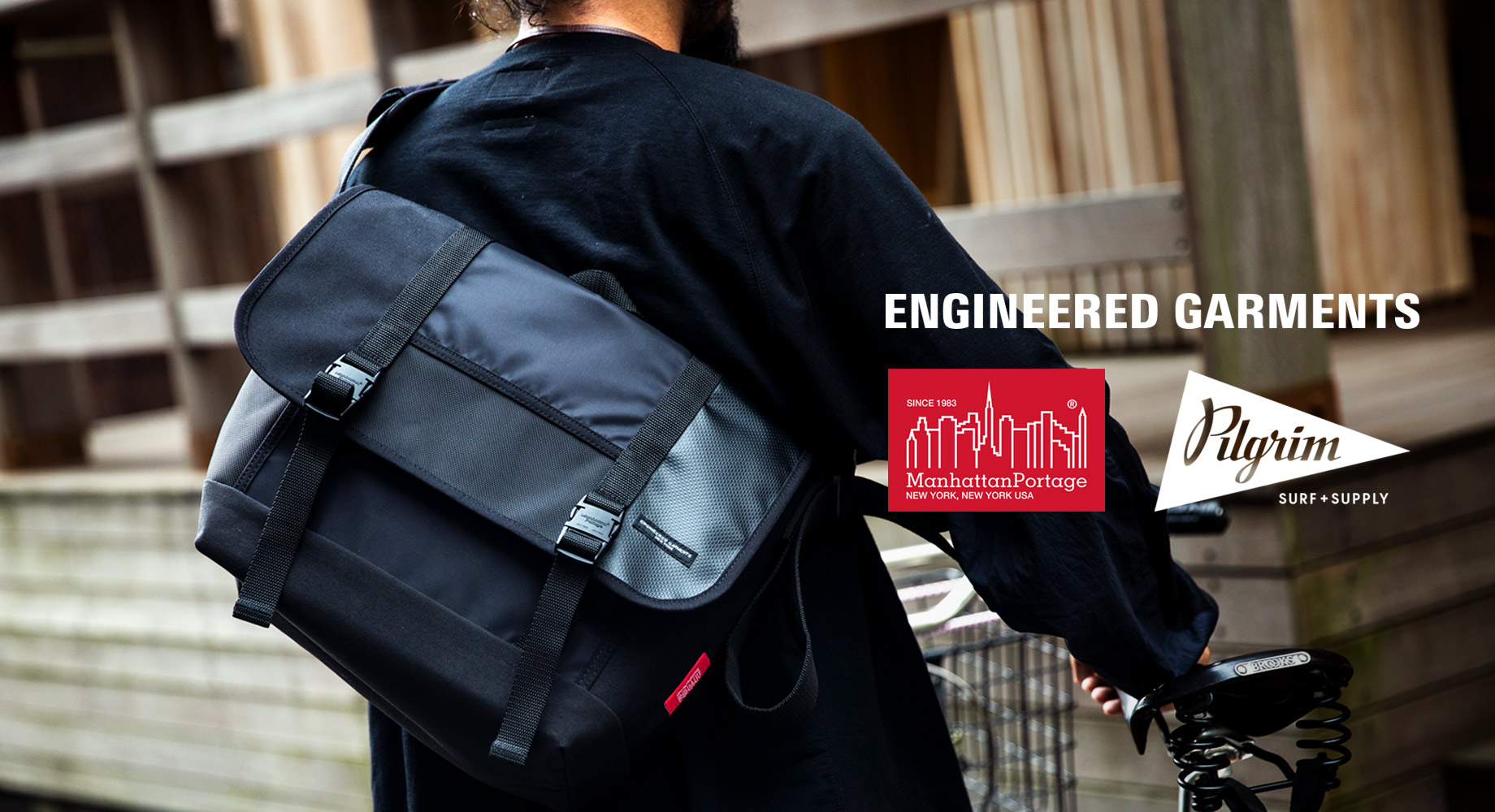 〈EG〉x〈MANHATTAN PORTAGE〉x〈PILGRIM SURF+SUPLLY〉TRIPLE COLLABORATION MESSENGER BAG